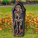 Halloween Skeleton Coffin Freestanding Decor - Halloween Garden Decor by G. Debrekht - Halloween Decor- 8652797F-2