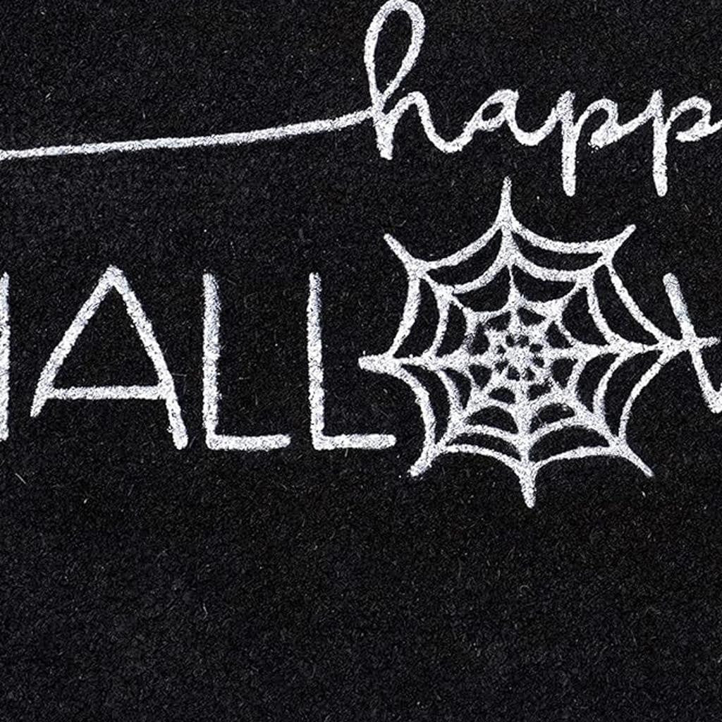 17" X 29" Black And White Halloween Halloween Happy Halloween Outdoor Coir Door Mat-3