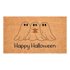 17" X 29" Black And Natural Halloween Halloween Happy Halloween Outdoor Coir Door Mat-1