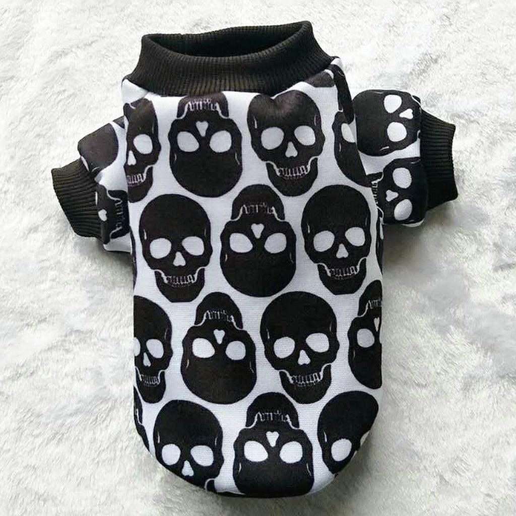 Skull Halloween Pet Clothes: Spooky Ghost Head Vest