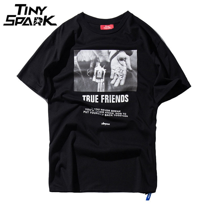 Men Hip Hop T Shirt Streetwear Angry Dog Print Harajuku