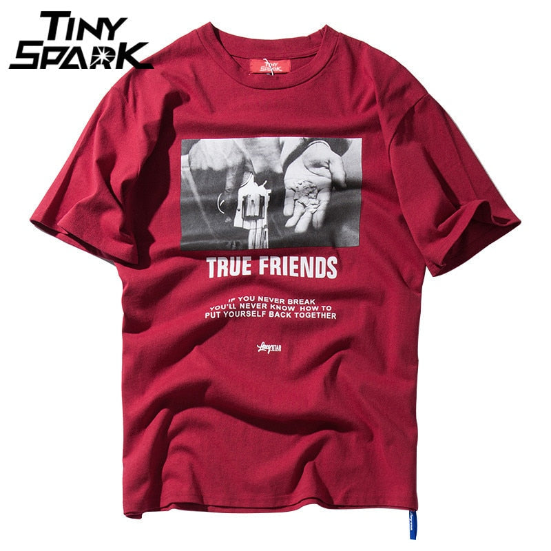 Men Hip Hop T Shirt Streetwear Angry Dog Print Harajuku