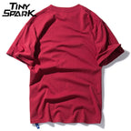 Men Hip Hop T Shirt Streetwear Angry Dog Print Harajuku