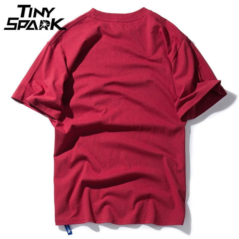 Men Hip Hop T Shirt Streetwear Angry Dog Print Harajuku