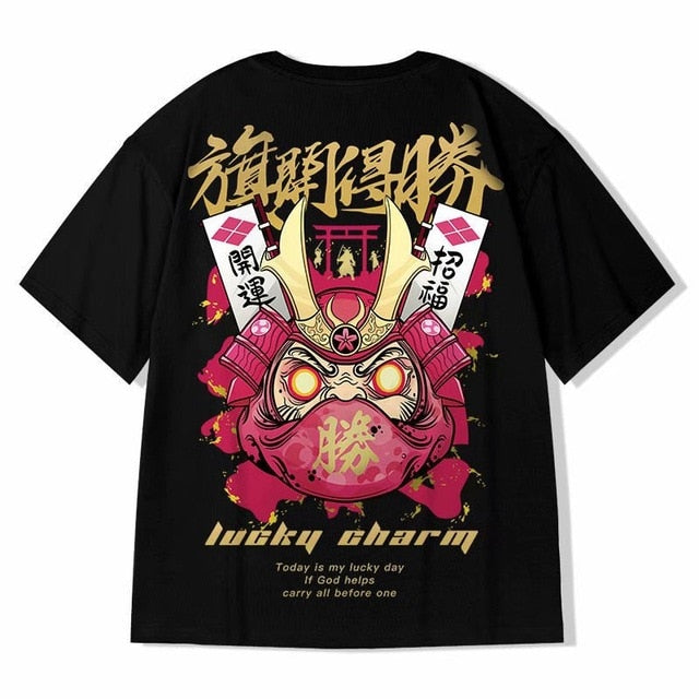 Men's T-Shirts  Chinese Style Lucky Printed Short Sleeve Tshirts