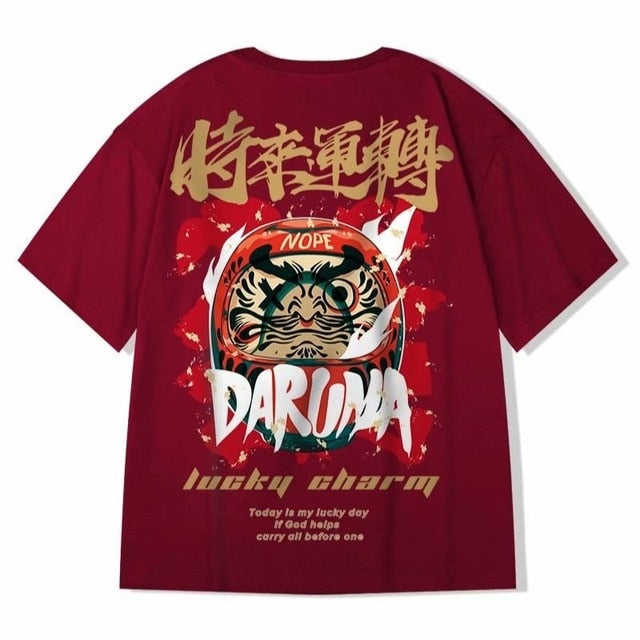 Men's T-Shirts  Chinese Style Lucky Printed Short Sleeve Tshirts