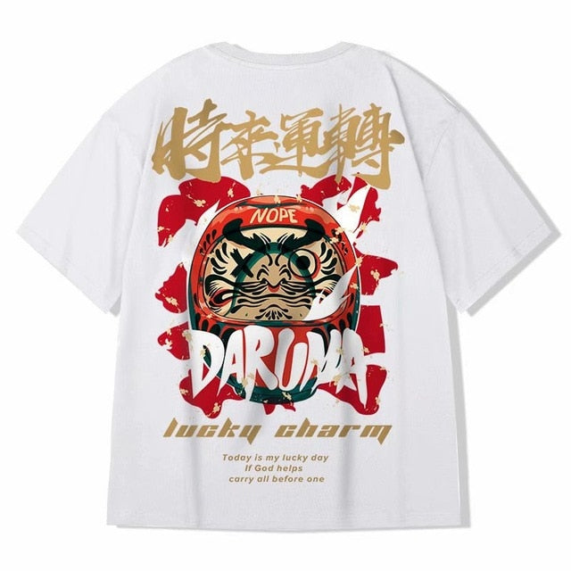 Men's T-Shirts  Chinese Style Lucky Printed Short Sleeve Tshirts