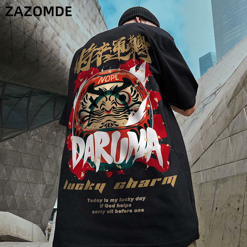 Men's T-Shirts  Chinese Style Lucky Printed Short Sleeve Tshirts