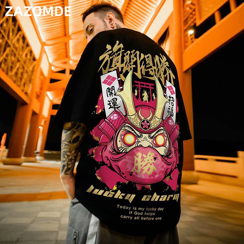 Men's T-Shirts  Chinese Style Lucky Printed Short Sleeve Tshirts