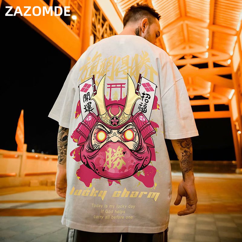 Men's T-Shirts  Chinese Style Lucky Printed Short Sleeve Tshirts