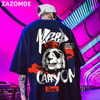 Cotton Tee tshirt Man Cartoon Animal Printed