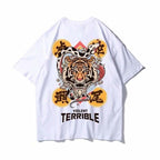Cotton Tee tshirt Man Cartoon Animal Printed
