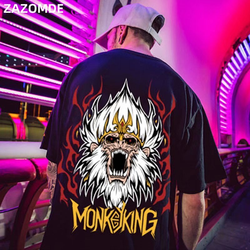 Cotton Tee tshirt Man Cartoon Animal Printed