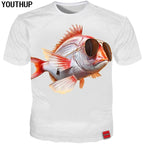 Summer Men T Shirts Glasses Fish 3d print Funny T Shirt Men Casual Cool Tees Plus Size 4XL 3d T shirt Streetwear