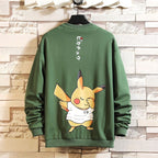 5XL Anime Hoodies Men Black Hooded Japanese
