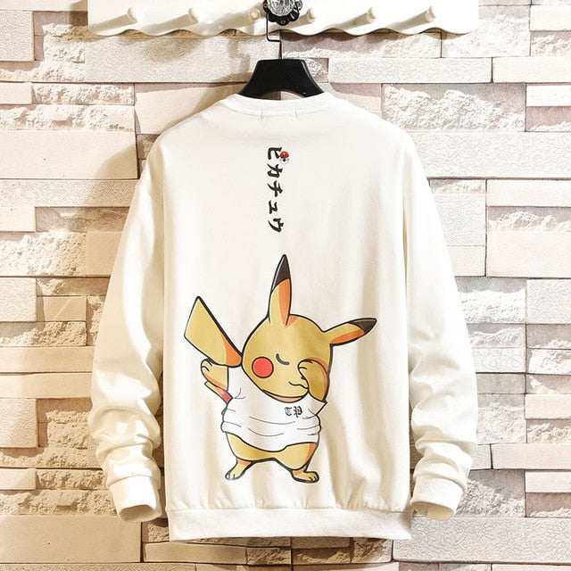 5XL Anime Hoodies Men Black Hooded Japanese