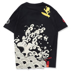 Japanese Style Wave Streetwear TShirts Mens