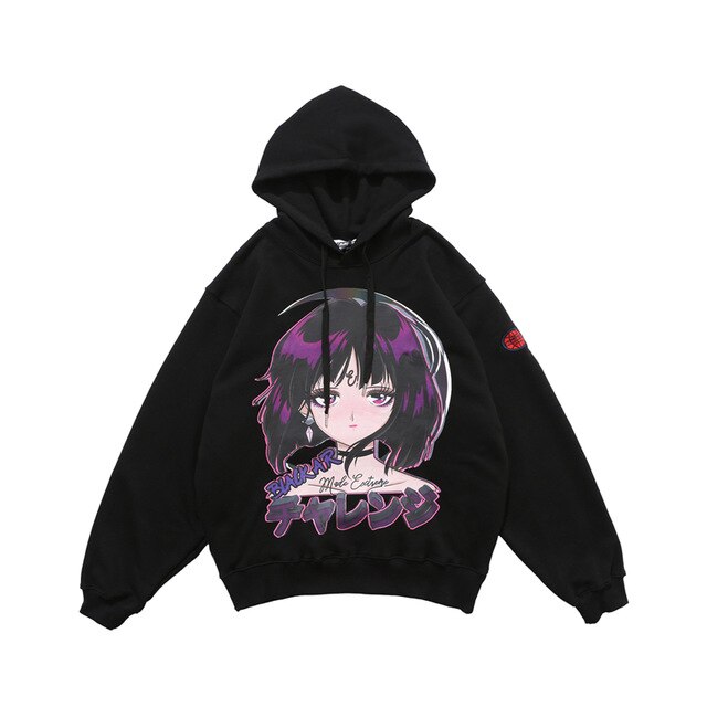 Reflective Anime Hooded Sweatshirts Hoodie
