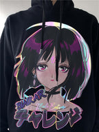 Reflective Anime Hooded Sweatshirts Hoodie