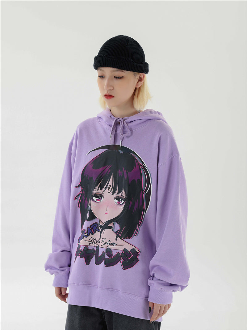 Reflective Anime Hooded Sweatshirts Hoodie