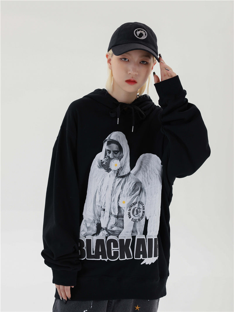 Reflective Astronaut Angel Print Sweatshirt