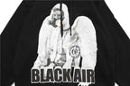 Reflective Astronaut Angel Print Sweatshirt