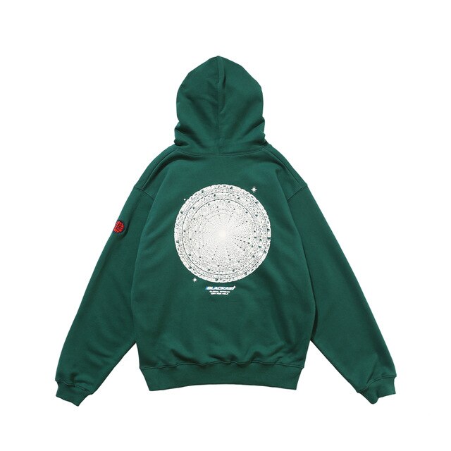 Reflective Geometry Circle Hooded Sweatshirt