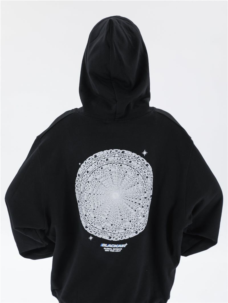 Reflective Geometry Circle Hooded Sweatshirt